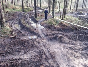 One of the muddy sections.